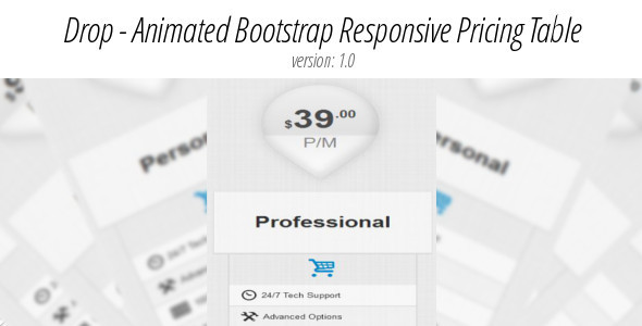 Bootstrap & Non-Bootstrap Animated Responsive Pricing Table - Pure Css - CodeCanyon Item for Sale