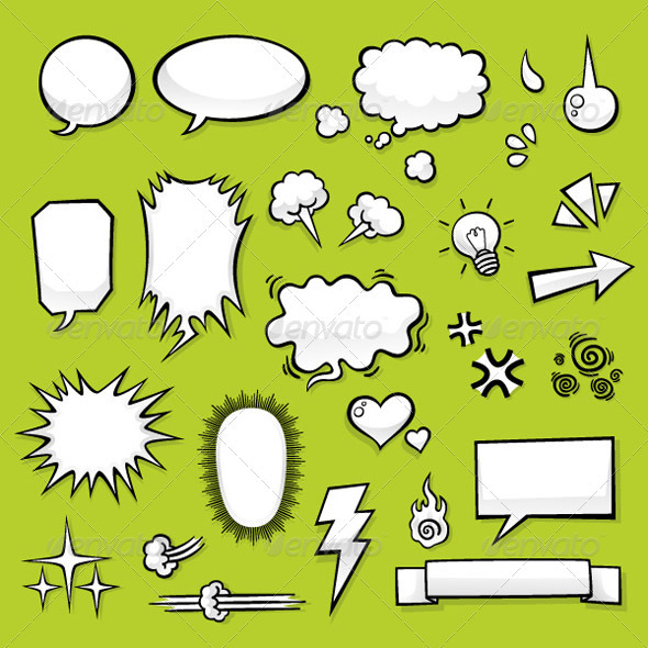GraphicRiver Comic Elements 3461740 GraphicRiver Comic Elements 3461740