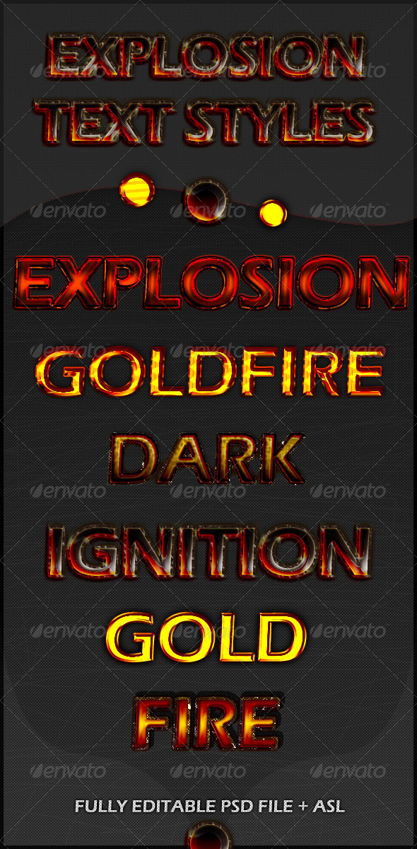 GraphicRiver Explosion Text Styles 3462211 GraphicRiver Explosion Text Styles 3462211