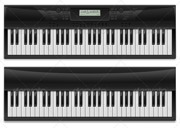 GraphicRiver Two realistic synthesizer 3464570 GraphicRiver Two realistic synthesizer 3464570