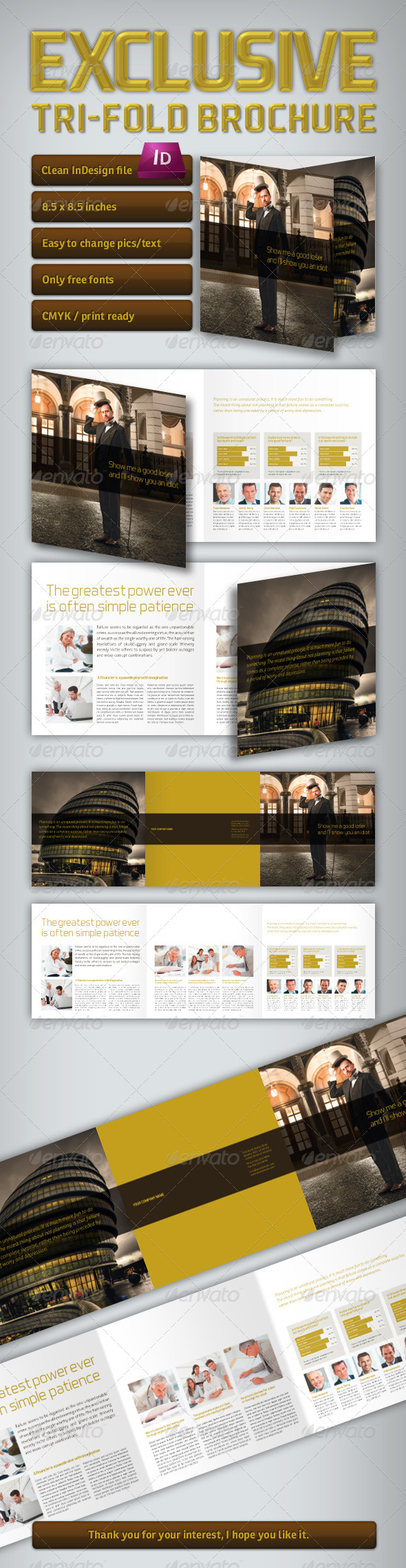 GraphicRiver Exclusive Tri-Fold Brochure 3468234 GraphicRiver Exclusive Tri-Fold Brochure 3468234