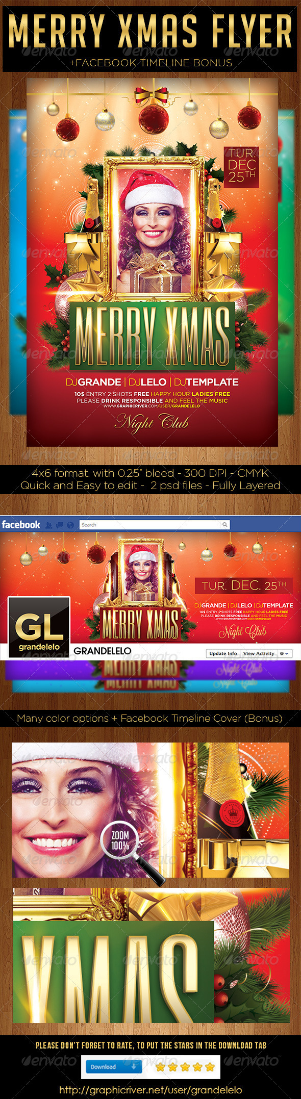Merry Christmas Flyer - Holidays Events