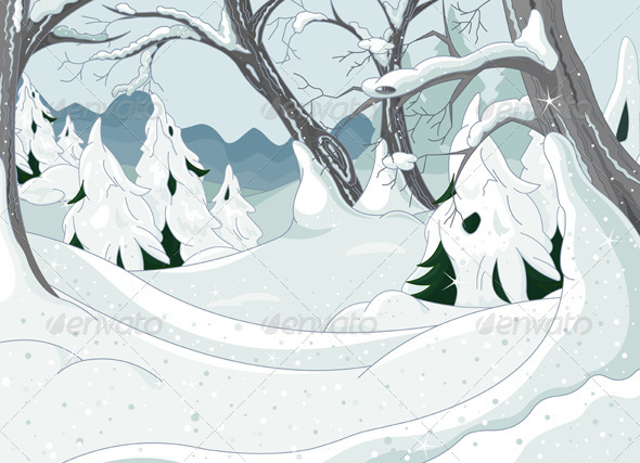 GraphicRiver Winter Forest 3469866 GraphicRiver Winter Forest 3469866