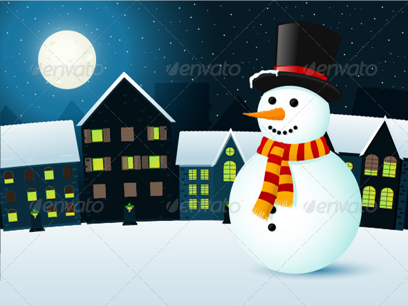 GraphicRiver Winter Town 3423793 GraphicRiver Winter Town 3423793