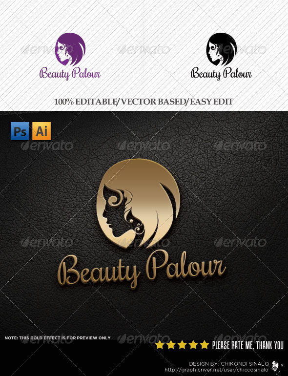 Beauty Palour Logo Template - Abstract Logo Templates