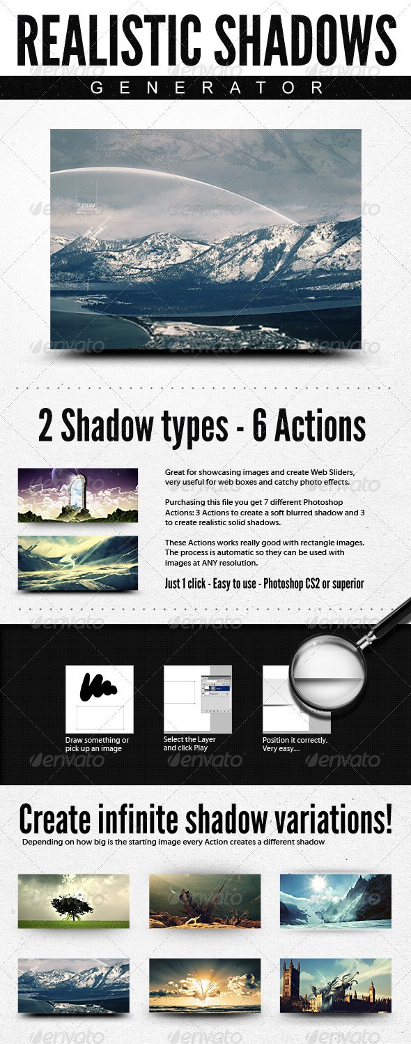 Realistic Web Shadow Generator - Shadows Action - Utilities Actions
