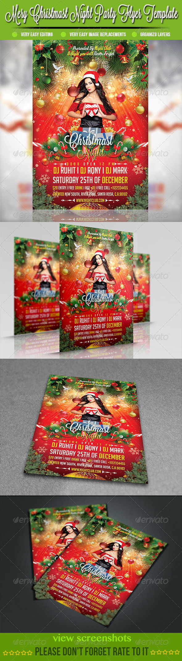 GraphicRiver Merry Christmast Night Party Flyer Template 3473965 GraphicRiver Merry Christmast Night Party Flyer Template 3473965