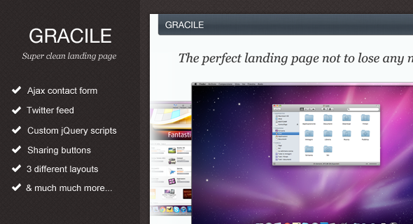 Gracile - Super Clean Landing Page - Landing Pages Marketing