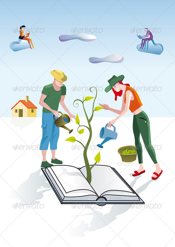 GraphicRiver Books Gardeners 3477671 GraphicRiver Books Gardeners 3477671