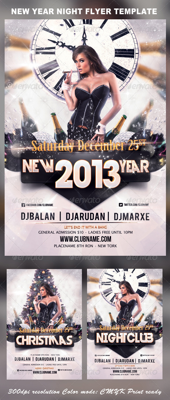 GraphicRiver 2013 New Year Christmas Party Flyer Template 3454569 GraphicRiver 2013 New Year Christmas Party Flyer Template 3454569