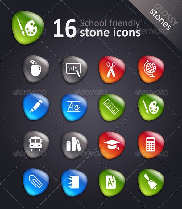 Cool School Stone Symbols - Decorative Symbols Decorative