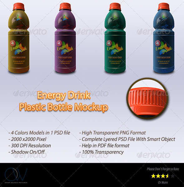 GraphicRiver Energy Drink Plastic Bottle Mockup 3482978 GraphicRiver Energy Drink Plastic Bottle Mockup 3482978