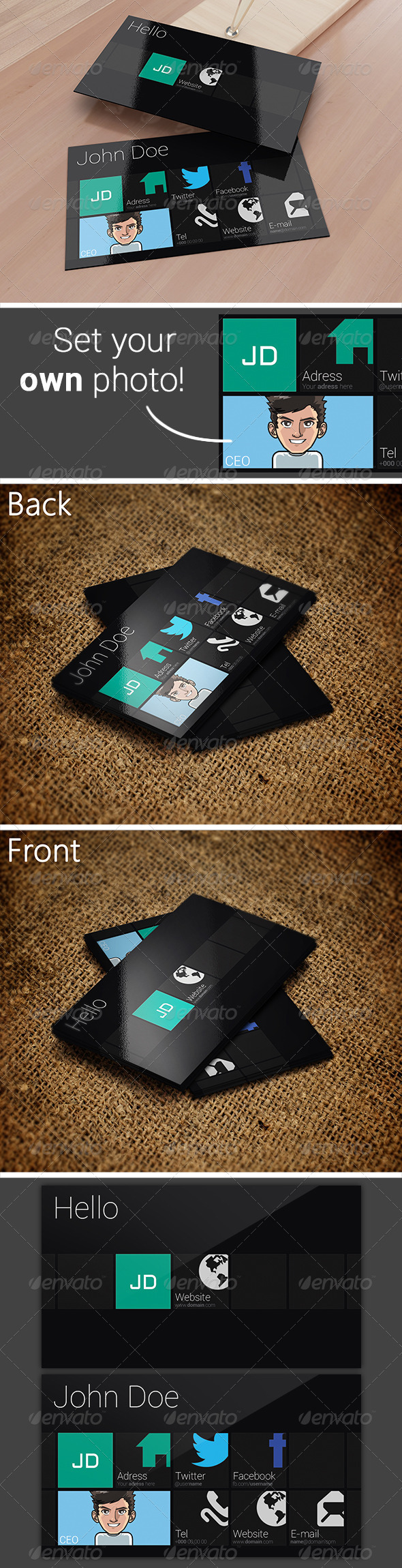 Metro Style Business Card 2 - Creative Business Cards