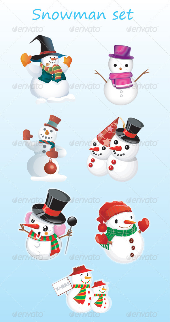 GraphicRiver Snowman 3490792 GraphicRiver Snowman 3490792