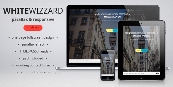 ThemeForest White Wizzard Parallax & Responsive Template 3492090 ThemeForest White Wizzard Parallax & Responsive Template 3492090