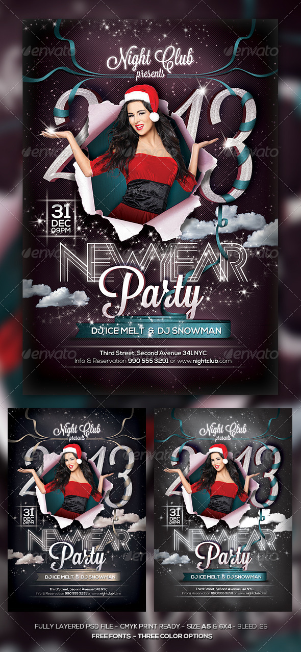 GraphicRiver New Year Party Flyer 3458721 GraphicRiver New Year Party Flyer 3458721