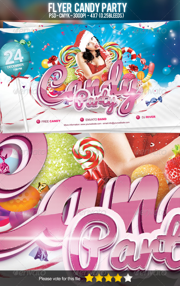 GraphicRiver Flyer Candy Party 3500900 GraphicRiver Flyer Candy Party 3500900