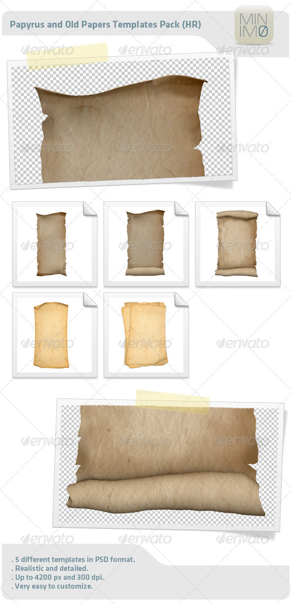 GraphicRiver Papyrus And Old Papers Templates Pack 3505008 GraphicRiver Papyrus And Old Papers Templates Pack 3505008