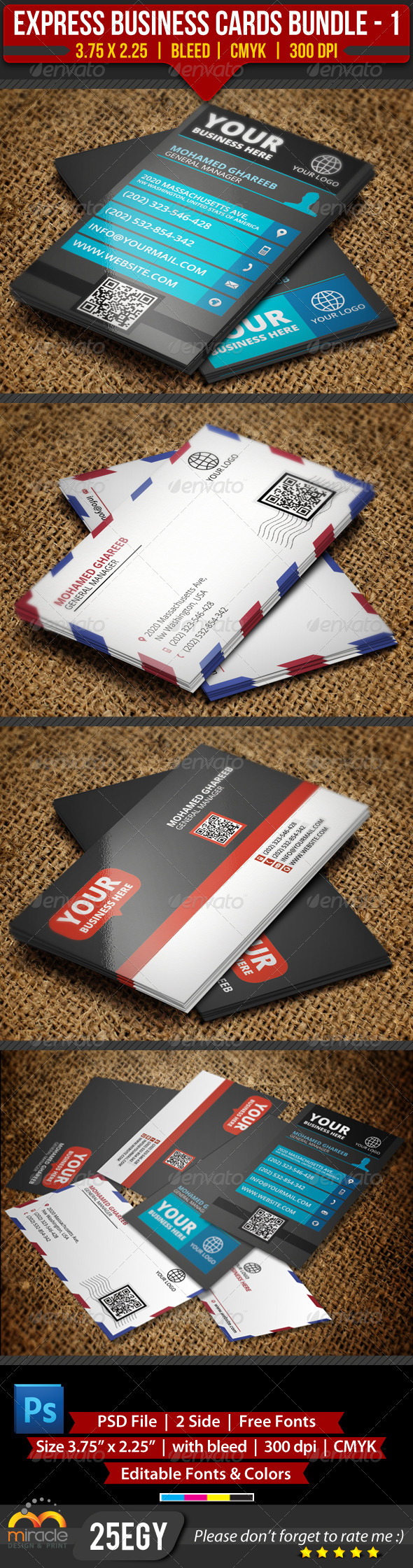 Express Business Cards Bundle#1 - Creative Business Cards