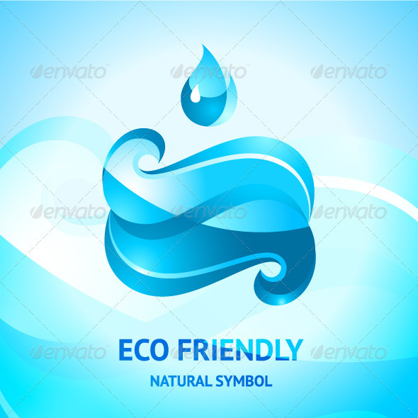 GraphicRiver Blue Water Symbol 3508416 GraphicRiver Blue Water Symbol 3508416