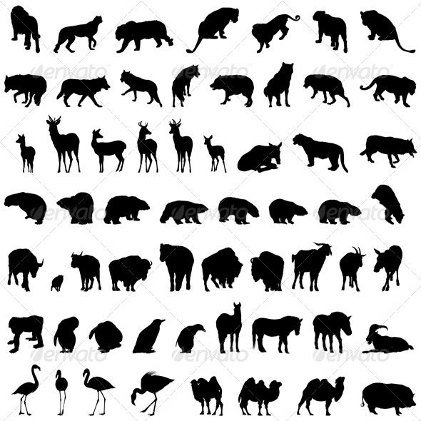 animal silhouette set graphicriver animal silhouette set graphicriver