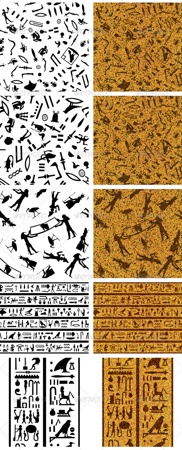 GraphicRiver Set of Egyptian Seamless Backgrounds 3511496 GraphicRiver Set of Egyptian Seamless Backgrounds 3511496