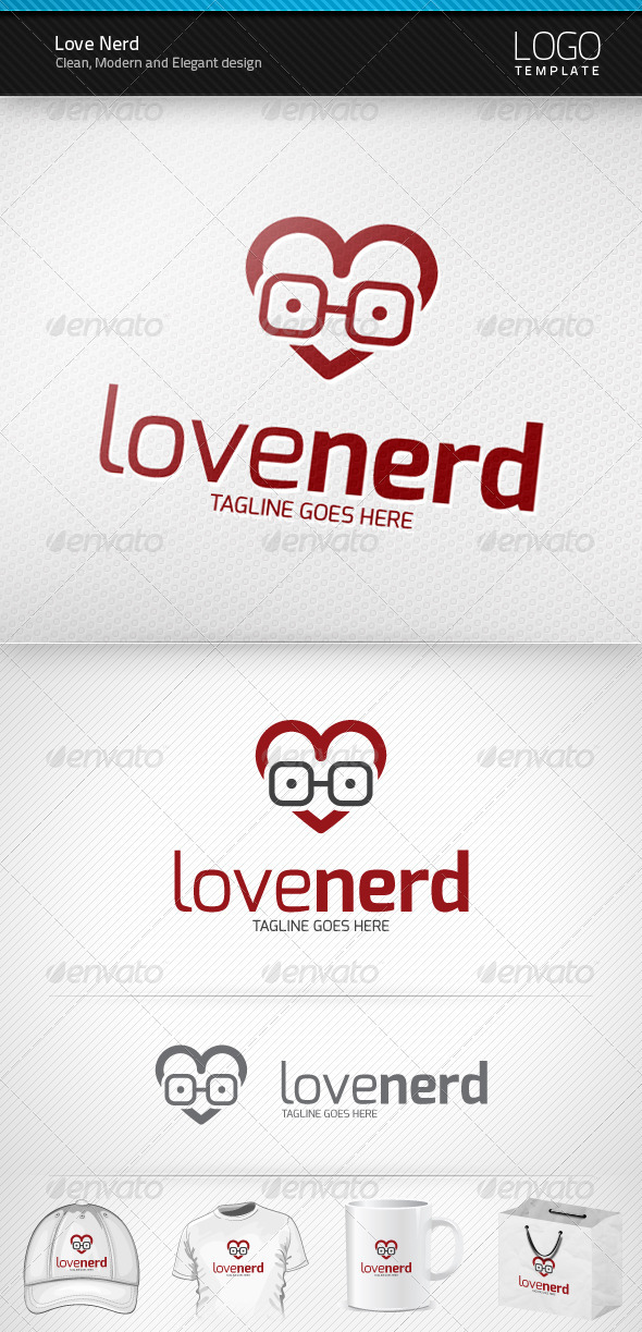 GraphicRiver Love Nerd Logo 3511786 GraphicRiver Love Nerd Logo 3511786