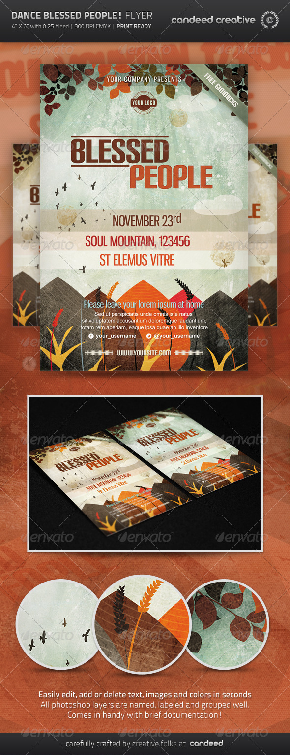 Dance Blessed People! Flyer Template - Events Flyers