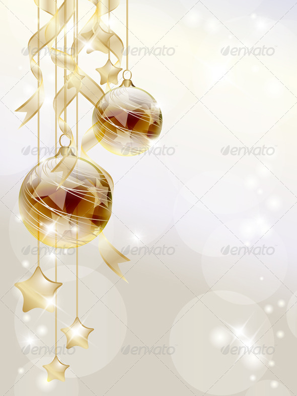 GraphicRiver Golden Baubles 3515434 GraphicRiver Golden Baubles 3515434