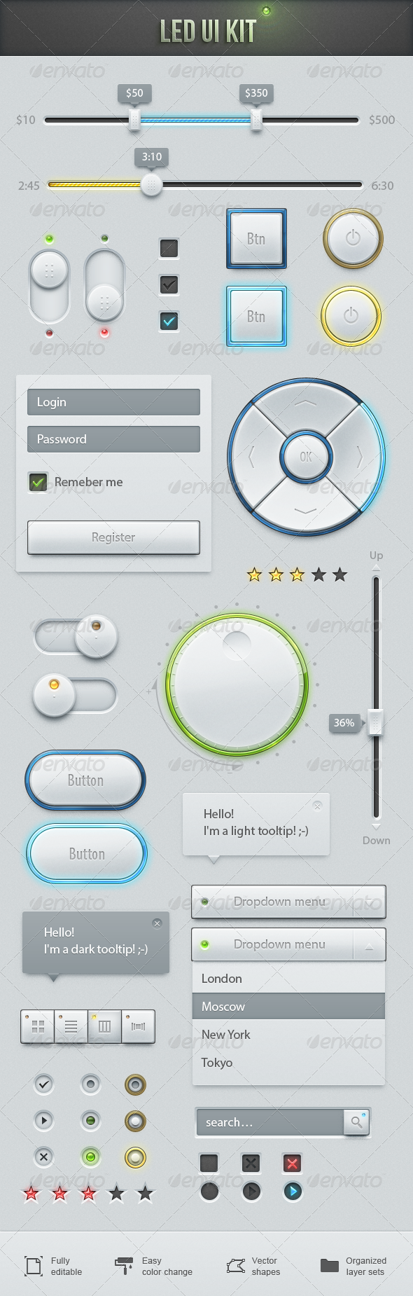 GraphicRiver LED UI Kit 3517879 GraphicRiver LED UI Kit 3517879