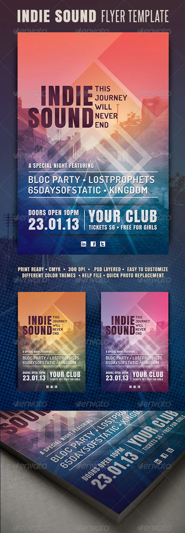 Indie Sound Flyer - Concerts Events