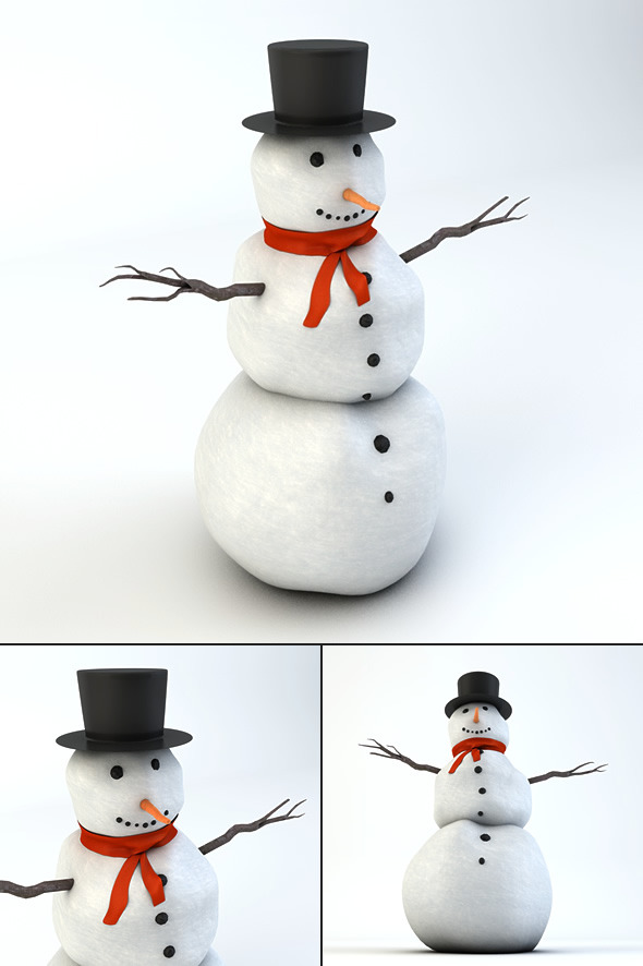 Snowman - 3DOcean Item for Sale