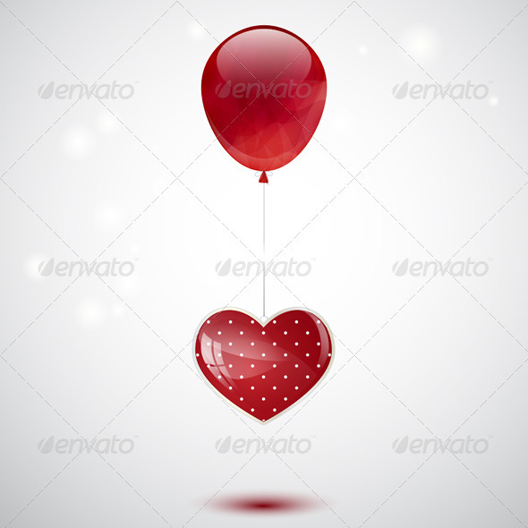 GraphicRiver Heart and Balloon 3526832 GraphicRiver Heart and Balloon 3526832