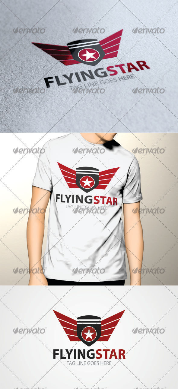 Flying Star Logo Template - Crests Logo Templates