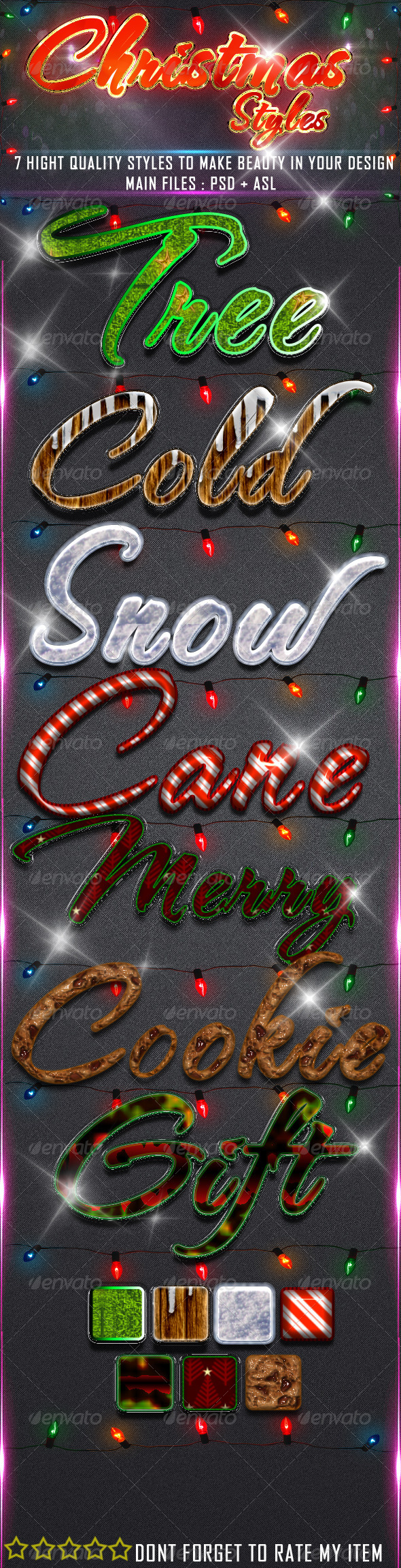 Christmas = Styles = - Text Effects Styles