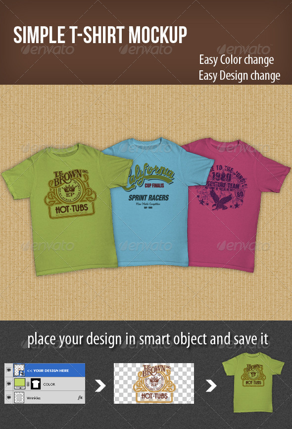Simple T-shirt Mockup - T-shirts Apparel