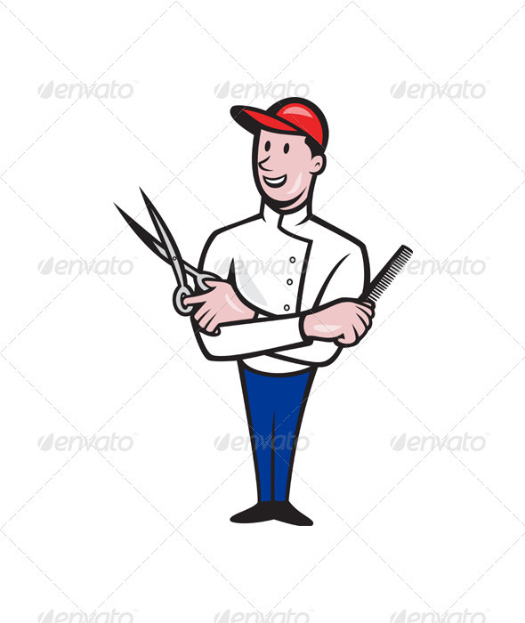 GraphicRiver Barber Comb and Scissors Cartoon 3533372 GraphicRiver Barber Comb and Scissors Cartoon 3533372
