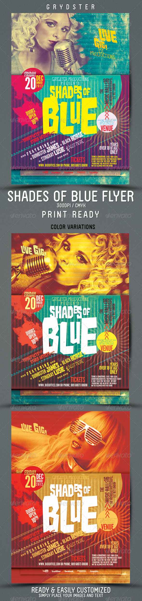 Shades of Blue Flyer - Concerts Events