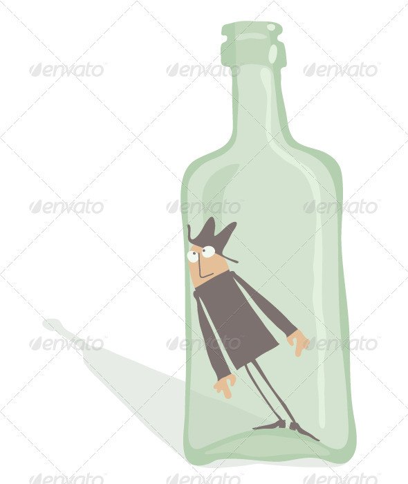 GraphicRiver Drunkard Inside the Bottle 3536134 GraphicRiver Drunkard Inside the Bottle 3536134