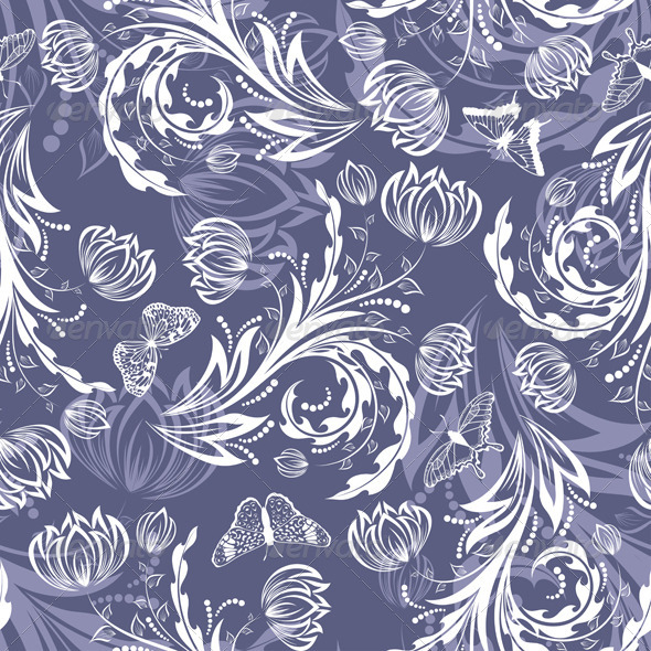 Seamless Floral Pattern - Nature Textures / Fills / Patterns