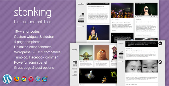 ThemeForest Stonking Portfolio & Blog Wordpress Theme 262555 ThemeForest Stonking Portfolio & Blog Wordpress Theme 262555