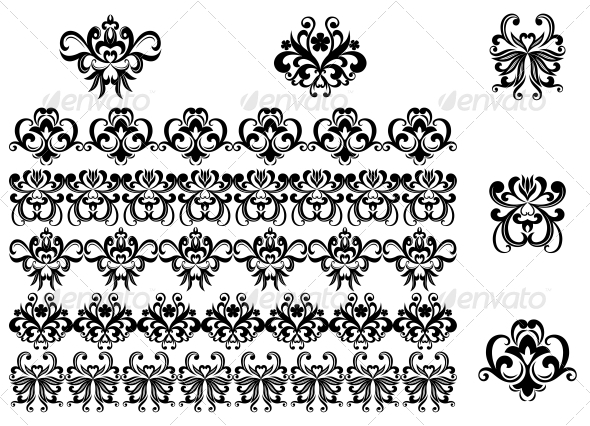 GraphicRiver Flower Patterns and Borders 3540304 GraphicRiver Flower Patterns and Borders 3540304