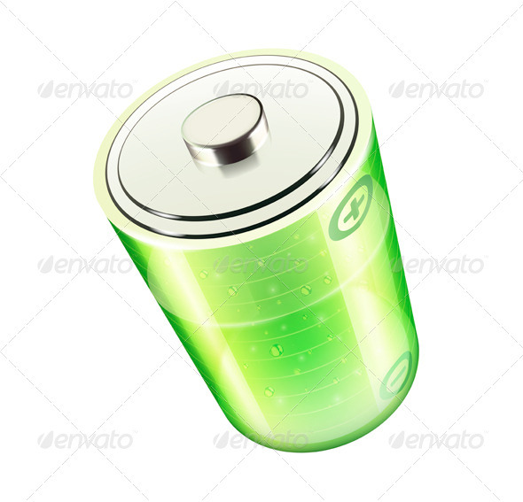 GraphicRiver Green Battery Icon 3544022 GraphicRiver Green Battery Icon 3544022