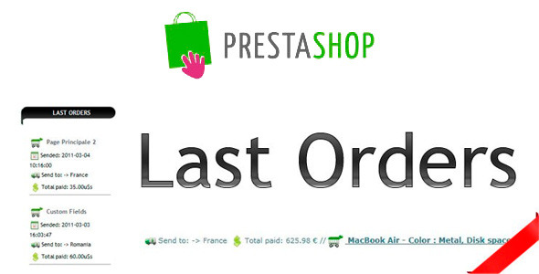 Last Orders Prestashop Module - CodeCanyon Item for Sale