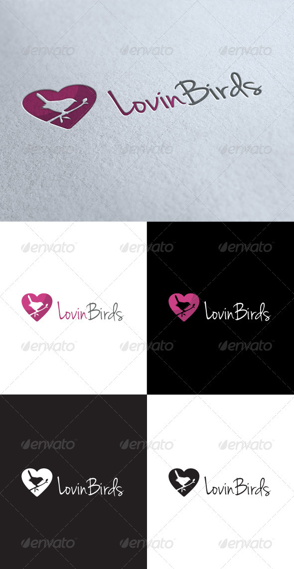 GraphicRiver Love Birds Logo 3545990 GraphicRiver Love Birds Logo 3545990