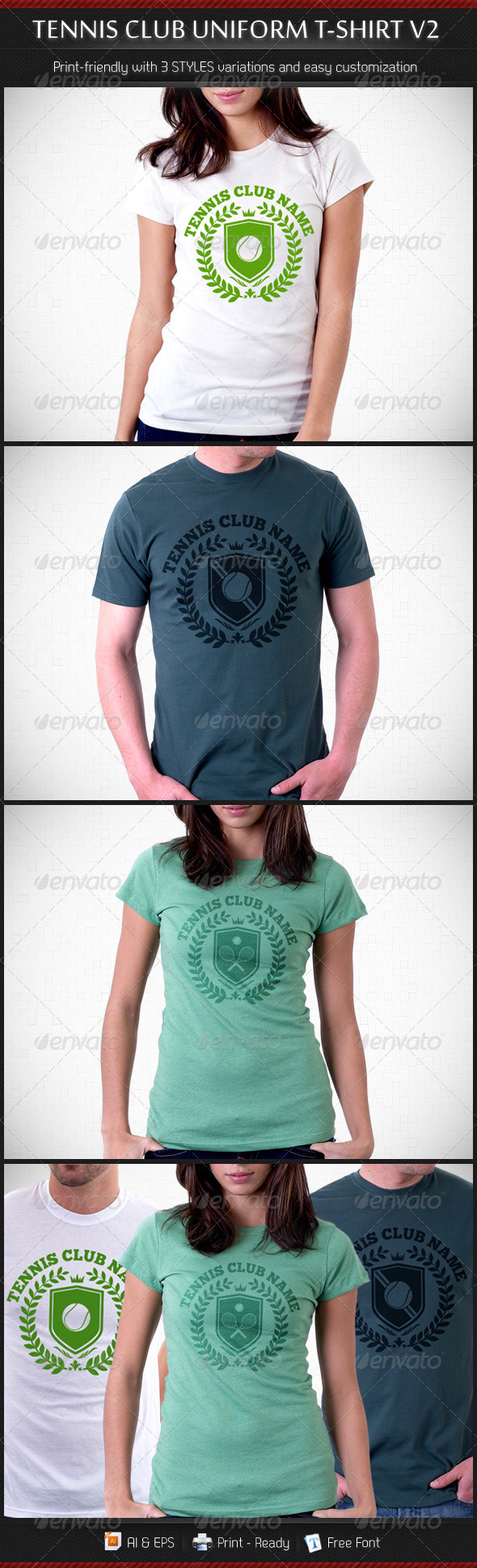 GraphicRiver Tennis Club Uniform T-Shirt Template V2 3547937 GraphicRiver Tennis Club Uniform T-Shirt Template V2 3547937