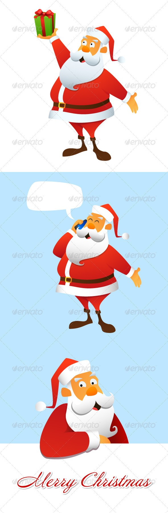 GraphicRiver Set of Santa Clauses 3548295 GraphicRiver Set of Santa Clauses 3548295