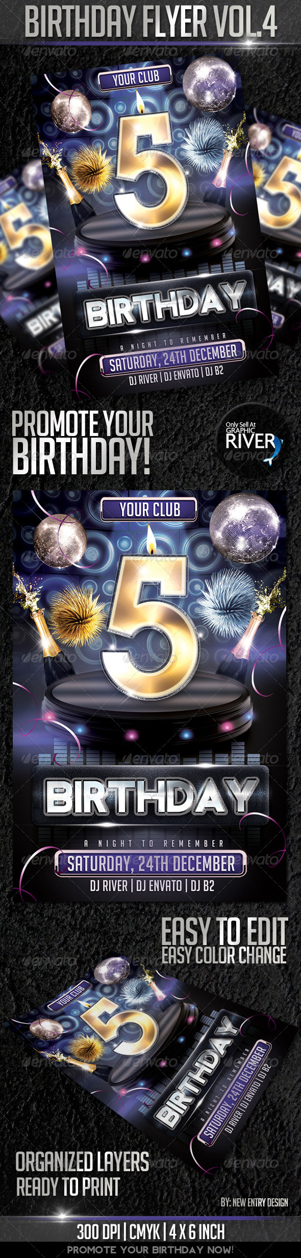 GraphicRiver Birthday Flyer Template Vol4 3548589 GraphicRiver Birthday Flyer Template Vol4 3548589
