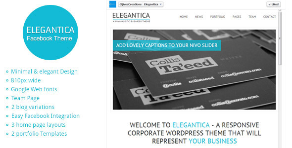 ThemeForest Elegantica Facebook HTML Template 3551425 ThemeForest Elegantica Facebook HTML Template 3551425