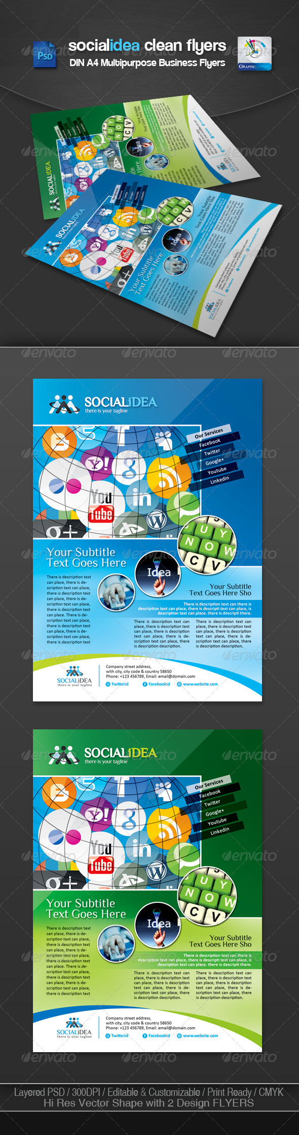 Socialidea Corporate Social Media Flyer/Ads - Corporate Flyers